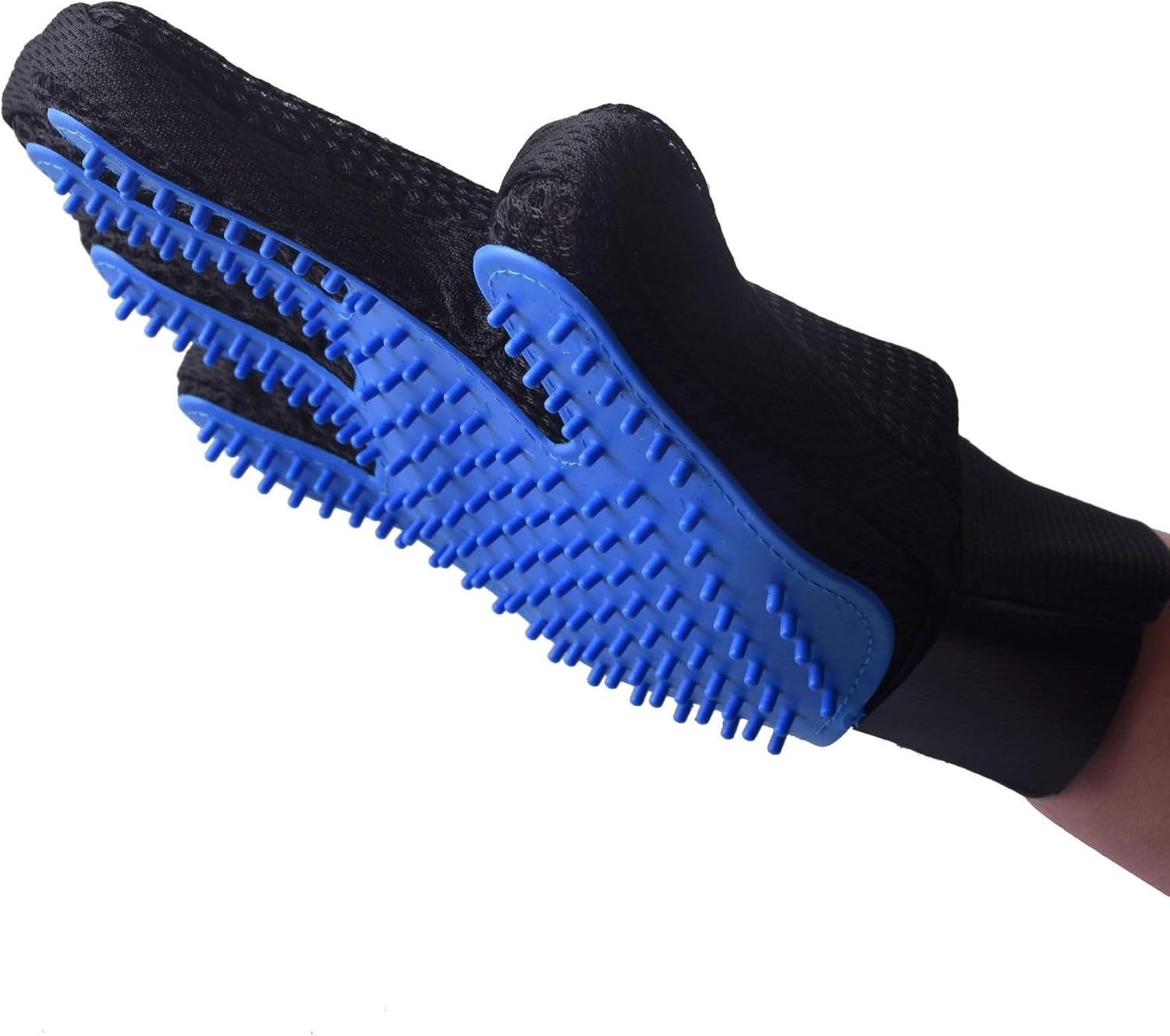 Generisch Dog & Cat Grooming Glove - Pet Hair Brush with 5-Finger Design - Removes Loose Hair, Undercoat & Dirt - Grooming Glove for Wet & Dry Fur - S&A Essentials®