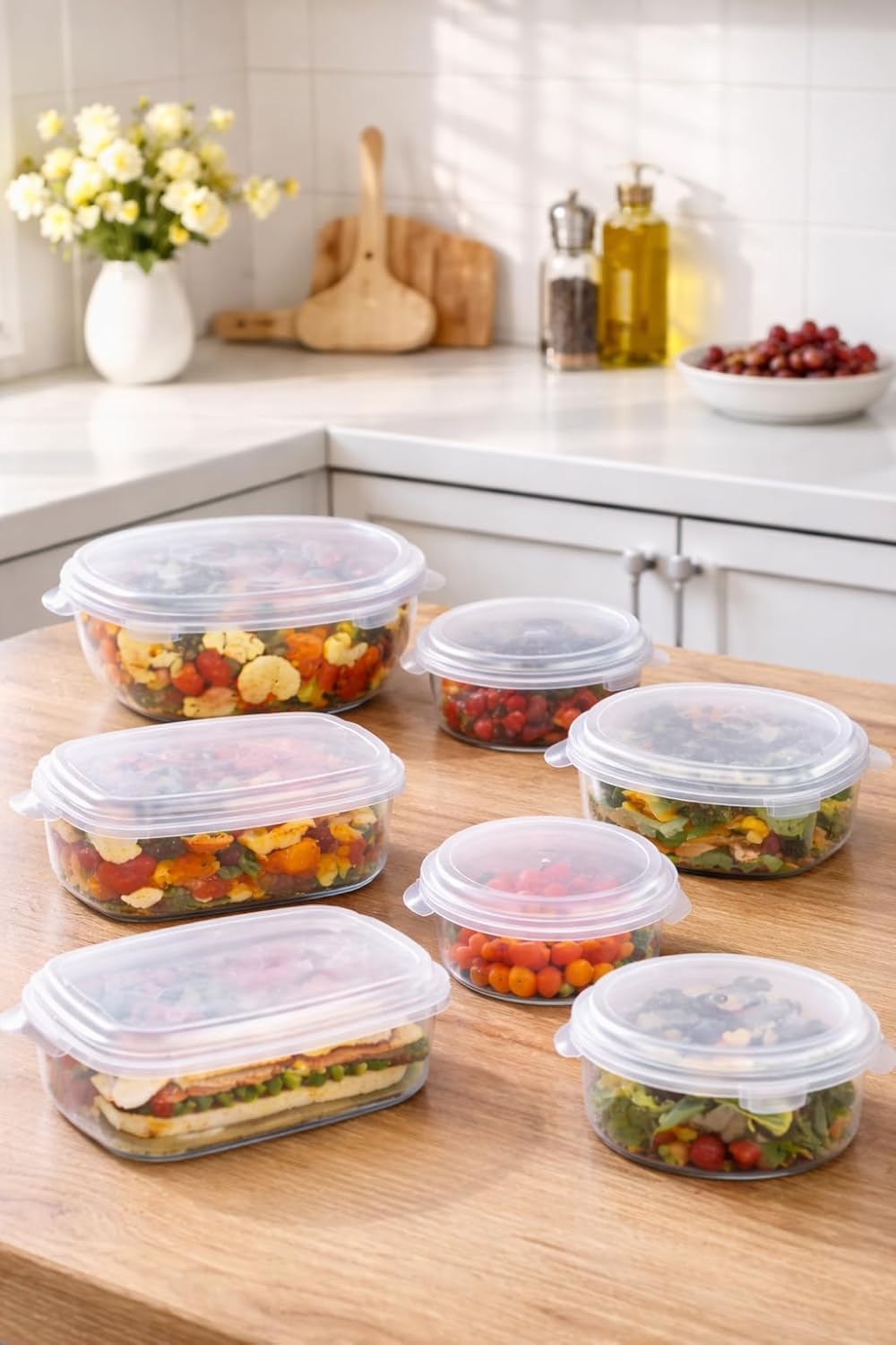 Silicone Stretch Lids Set of 6 - Reusable Fresh Keeping Lids for Bowls, Cans & Jars - Stretchy, Leak-proof & BPA Free - Dishwasher Safe & Microwave Safe - S&A Essentials®