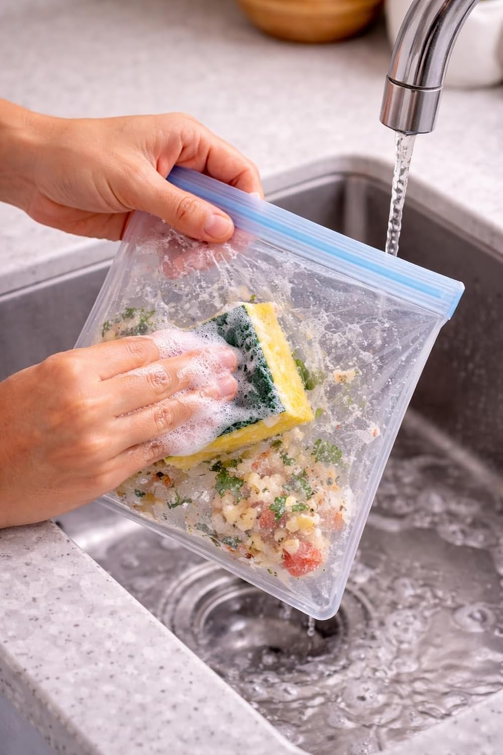 Silicone Freezer Bags 1500ml - Reusable, BPA Free, Leak Proof, Dishwasher Safe, Stand Base, Airtight Zip Seal for Food, Freezer & Camping - S&A Essentials | Leak-proof