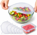 Silicone Stretch Lids Set of 6 - Reusable Fresh Keeping Lids for Bowls, Cans & Jars - Stretchy, Leak-proof & BPA Free - Dishwasher Safe & Microwave Safe - S&A Essentials®